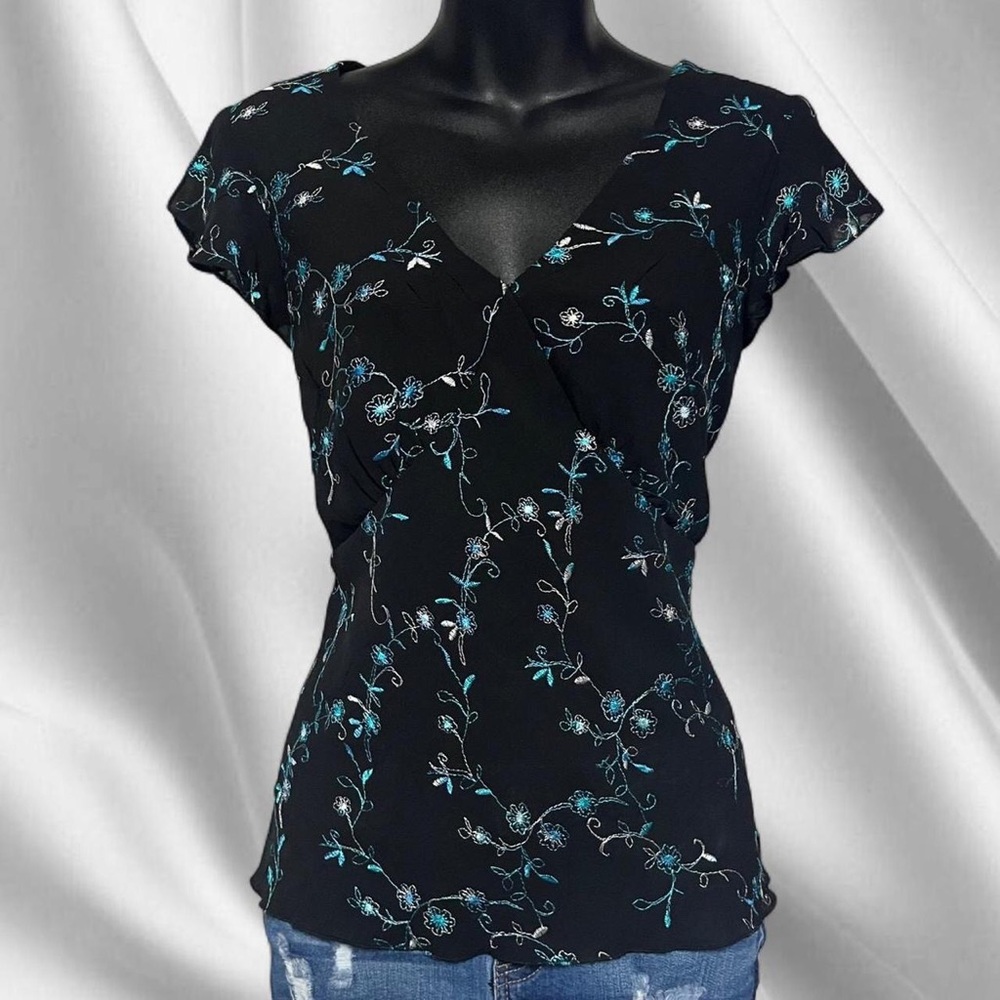 90s Reitmans Sheer Babydoll Blouse